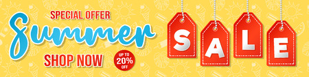 Concept of a banner for Summer Sale. Vector.のイラスト素材