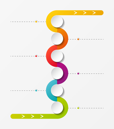Concept of empty company timeline with copyspace. Vector.のイラスト素材