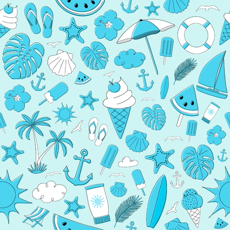 Summer background. Vector.のイラスト素材
