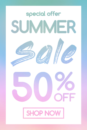 Multicoloured poster for Summer Sale. Vector.のイラスト素材