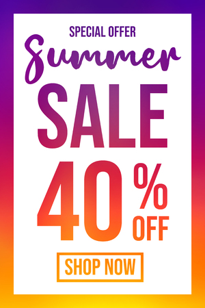 Concept of colourful poster for Summer Sale. Vector.のイラスト素材