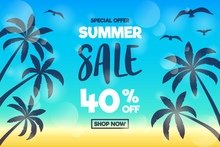 Design of colourful poster for Summer Sale. Vector.のイラスト素材