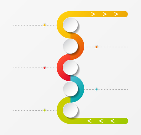 Concept of empty company timeline with copyspace. Vector.のイラスト素材