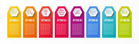 Business infographic - colourful template. Vector.のイラスト素材
