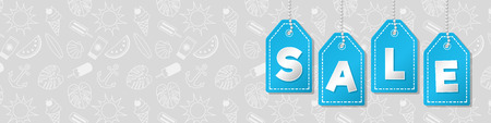 Template of banner for Summer Sale. Vector.のイラスト素材