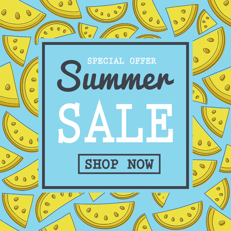 Concept of poster for Summer Sale. Vector.のイラスト素材