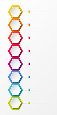 Empty business infograph with hexagons. Vector.のイラスト素材
