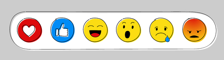 Social media icons - collection of emoticons. Vector.のイラスト素材