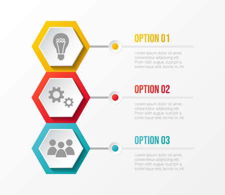 Template of infographic with different options. Vector.のイラスト素材