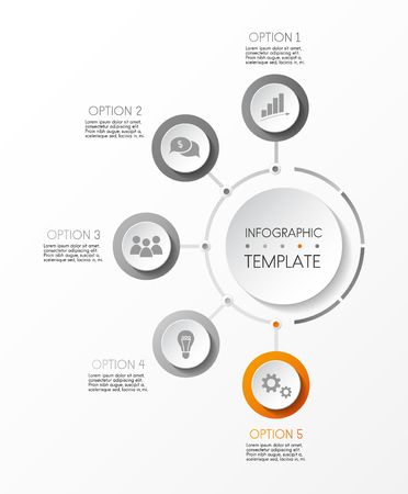 Infographic layout with business icons. Vector.のイラスト素材