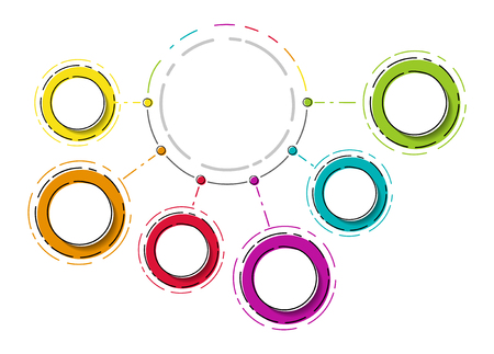 Round infographic - empty layout. Vector.のイラスト素材