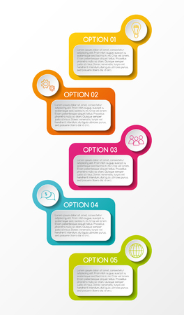 Infographic template with business icons. Vector.のイラスト素材