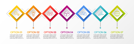 Company milestone with business icons - company timeline. Vector.のイラスト素材