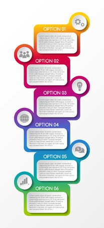 Layout of business infographic with icons. Vector.のイラスト素材
