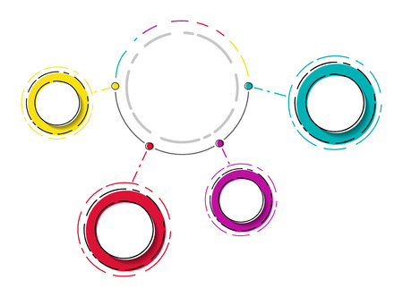 Round infographic - empty layout. Vector.のイラスト素材