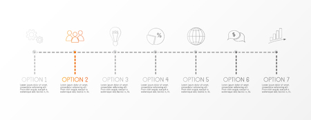 Design of gray infographic with icons. Vector.のイラスト素材