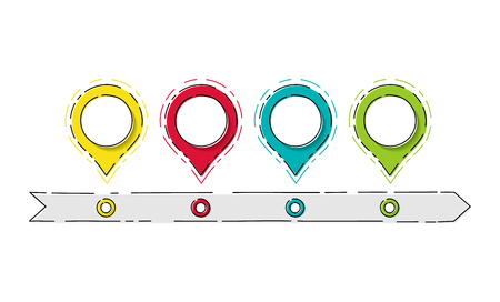 Empty business infograph - company timeline. Vector.のイラスト素材