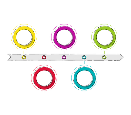 Empty business infograph - company timeline. Vector.のイラスト素材