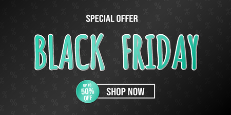 Black Friday Sale - design of modern banner. Vector.のイラスト素材