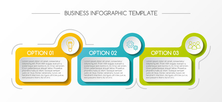 Business infograph with colorful boxes. Vector.のイラスト素材