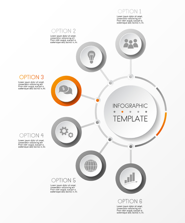 Infographic layout with business icons. Vector.のイラスト素材