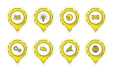 Hand drawn business icons - big collection. Vector.のイラスト素材