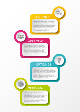 Design of colorful infographic with icons. Vector.のイラスト素材
