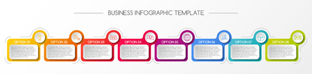 Business infograph with colorful boxes. Vector.のイラスト素材