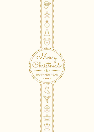 Christmas wishes with hand drawn vintage decoration. Vector.のイラスト素材