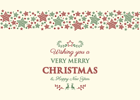 Concept of Christmas greeting card with decorative text.のイラスト素材
