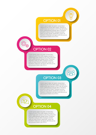 Infographic template with business icons. Vector.のイラスト素材