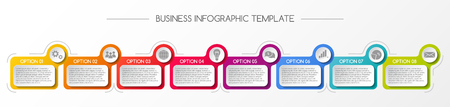 Concept of colorful infographic template. Vector.のイラスト素材
