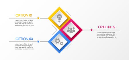 Infographic template with business icons. Vector.のイラスト素材