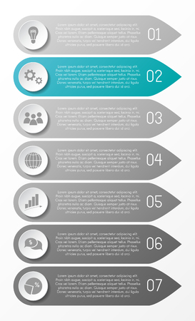 Concept of bookmark infographic template. Vector.のイラスト素材