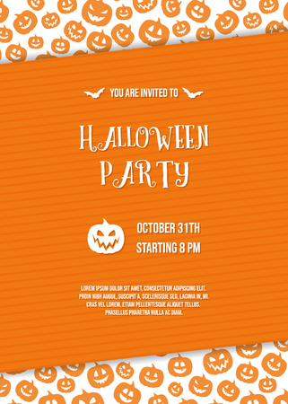 Halloween Party - concept of invitation. Vector.のイラスト素材