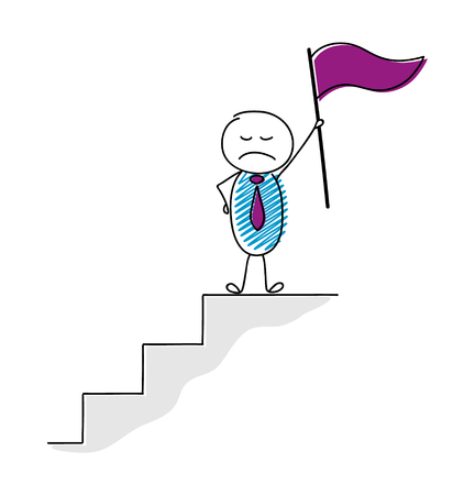 Business illustration showing leadership concept. Vector.のイラスト素材