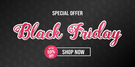 Black Friday Sale - shiny poster with text. Vector.のイラスト素材