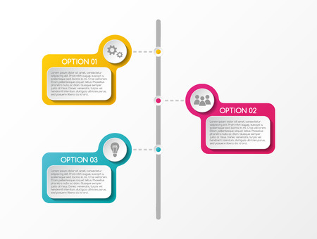 Colorful infographic with business icons. Vector.のイラスト素材