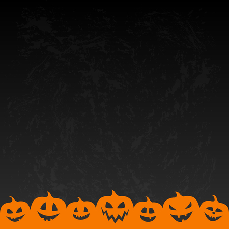 Layout of Halloween poster with scary pumpkins. Vector.のイラスト素材