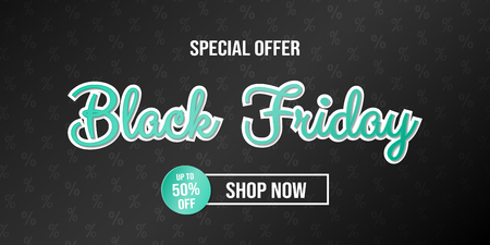 Black Friday Sale - shiny poster with text. Vector.のイラスト素材