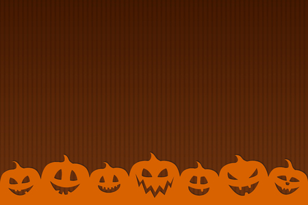 Halloween - concept of poster with pumpkins. Vector.のイラスト素材