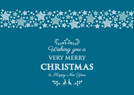 Concept of Christmas card with festive oraments. Vector.のイラスト素材