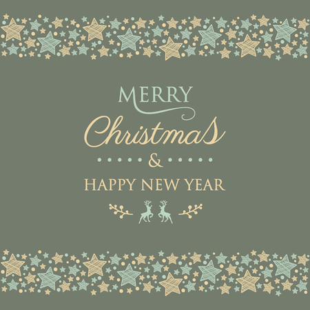 Concept of Christmas card with festive oraments. Vector.のイラスト素材