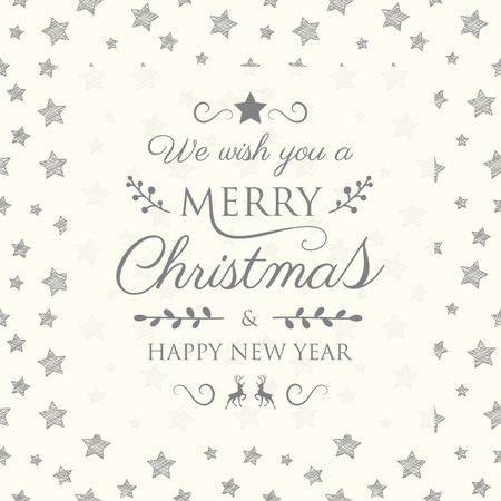 Design of Merry Christmas calligraphy with decorations. Vector.のイラスト素材