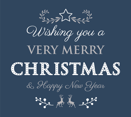 Decorative Christmas text with ornaments. Vector.のイラスト素材