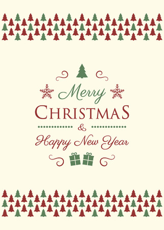 Design of Merry Christmas calligraphy with decorations. Vector.のイラスト素材