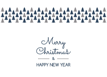 Design of Christmas greeting card with vinatge ornaments. Vector.のイラスト素材