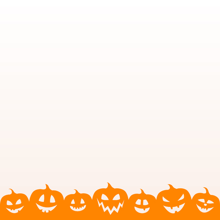 Design of Halloween background with pumpkins and copyspace. Vector.のイラスト素材