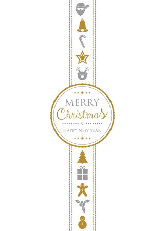 Christmas card with decorations. Vector.のイラスト素材