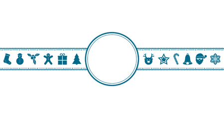 Christmas background with icons in retro style. Vector.のイラスト素材
